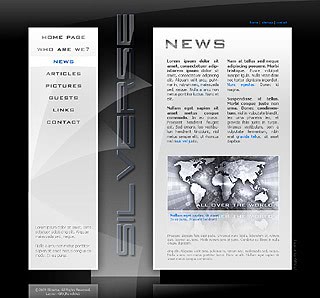 Szablon www dla projektów takich jak strona www dla firmy motoryzacyjnej: Silverse