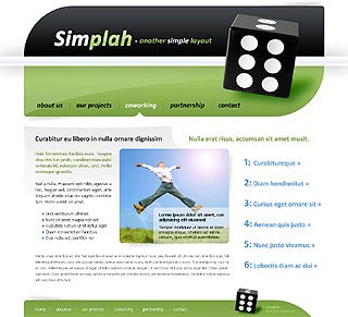 Szablon www dla projektów takich jak strona www dla czasopisma naukowego: Simplah