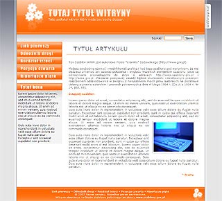 Szablon www dla projektów takich jak strona www dla jednostki samorzÄdowej: Simply Orange