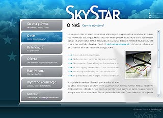 Szablon www dla projektów takich jak strona www dla polityka: SkyStar
