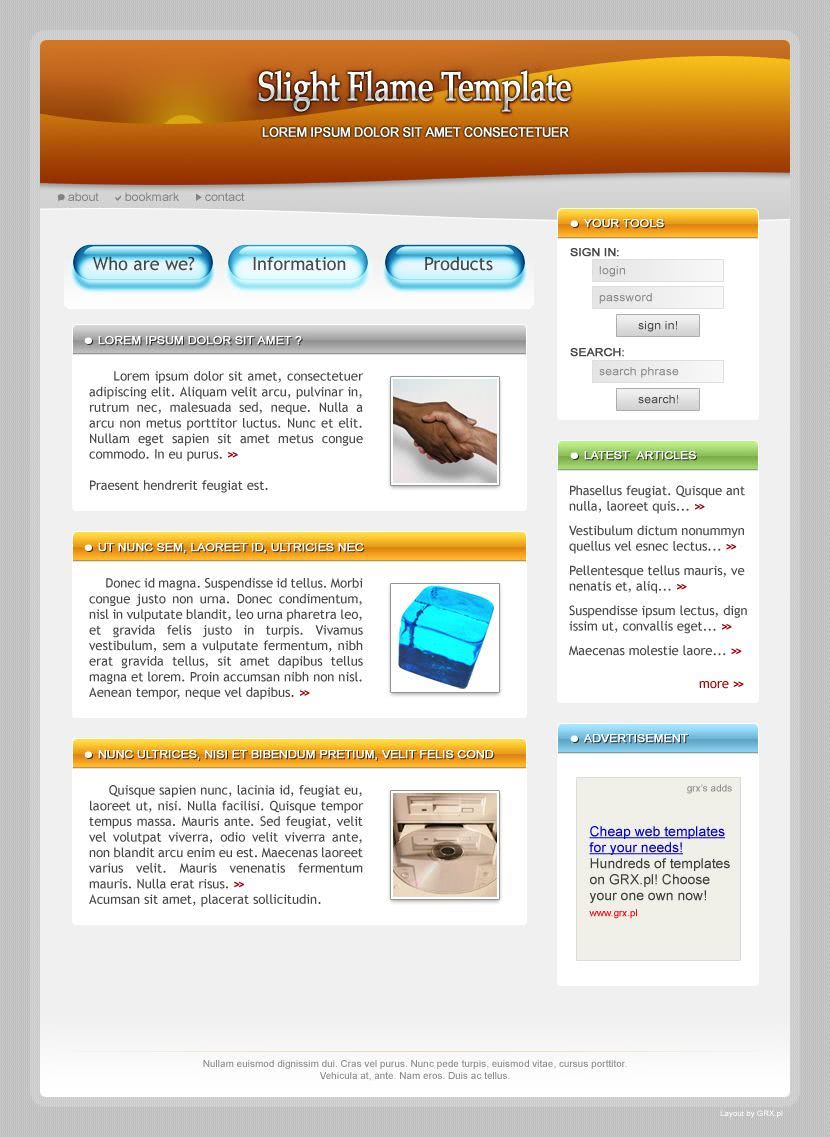 strona www dla prezentacji usĹug