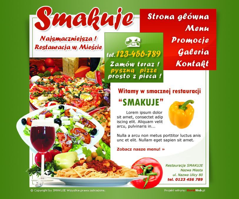 strona www dla pizzerii