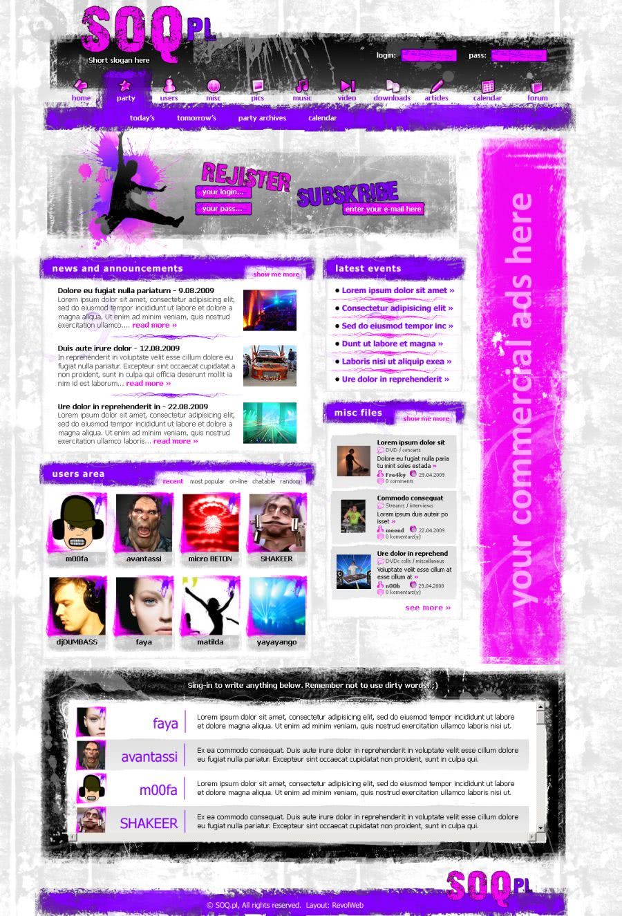 strona www o muzyce mĹodzieĹźowej