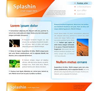 Szablon www dla projektów takich jak strona do prezentacji usĹugi: Splashin