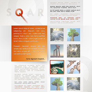 Szablon www dla projektów takich jak strona www dla firmy modellingowej: Squar