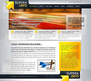 Szablon www dla projektów takich jak strona dla firmy informacyjnej: Supera