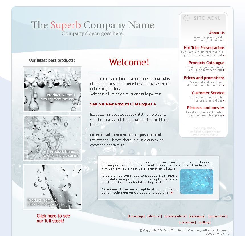 strona www dla firmy produkcyjnej