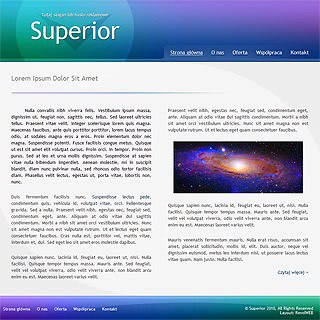 Szablon www dla projektów takich jak strona www dla stowarzyszenia: Superior