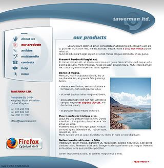 Szablon www dla projektów takich jak strona www dla usĹug technologicznych: TawerMan