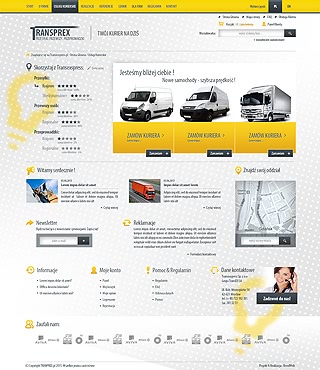 Szablon www dla projektów takich jak strona www dla firmy transportowej: TransPrex
