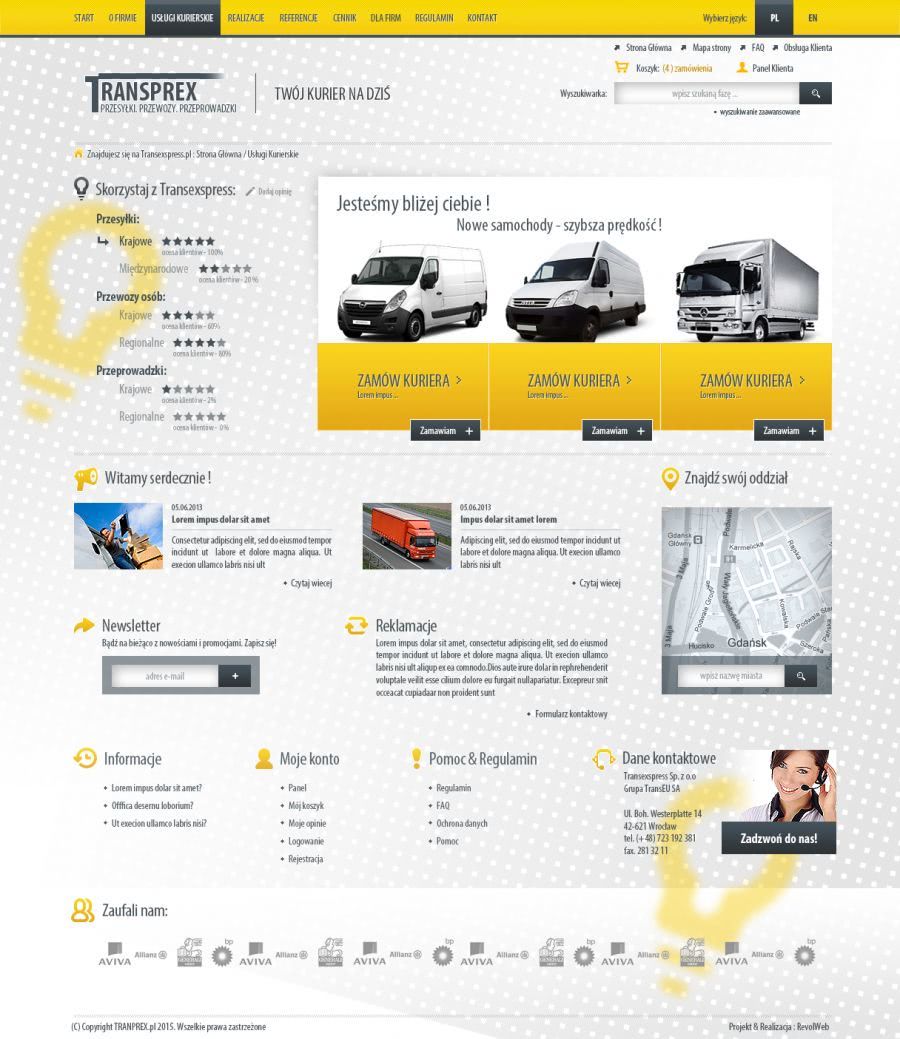 strona www dla firmy transportowej