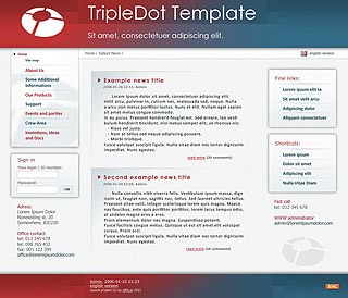 Szablon www dla projektów takich jak strona www dla serwisĂłw informacyjnych: Triple Dot