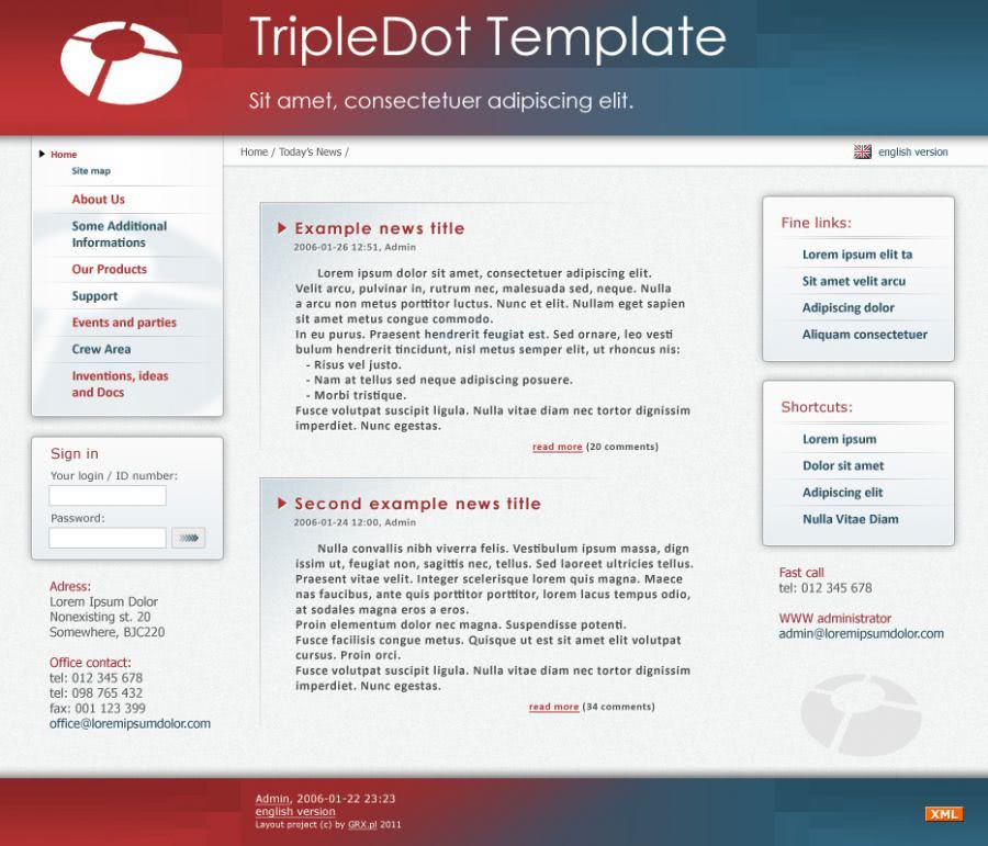 strona www dla serwisĂłw informacyjnych