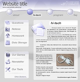 Szablon www dla projektów takich jak strona www dla firmy tematycznej: Violet