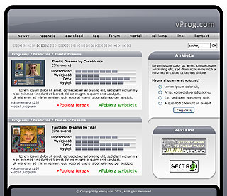 Szablon www dla projektów takich jak strona www dla repozytorium aplikacji: vProg