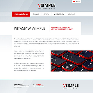 Szablon www dla projektów takich jak strona informacyjna: VSimple