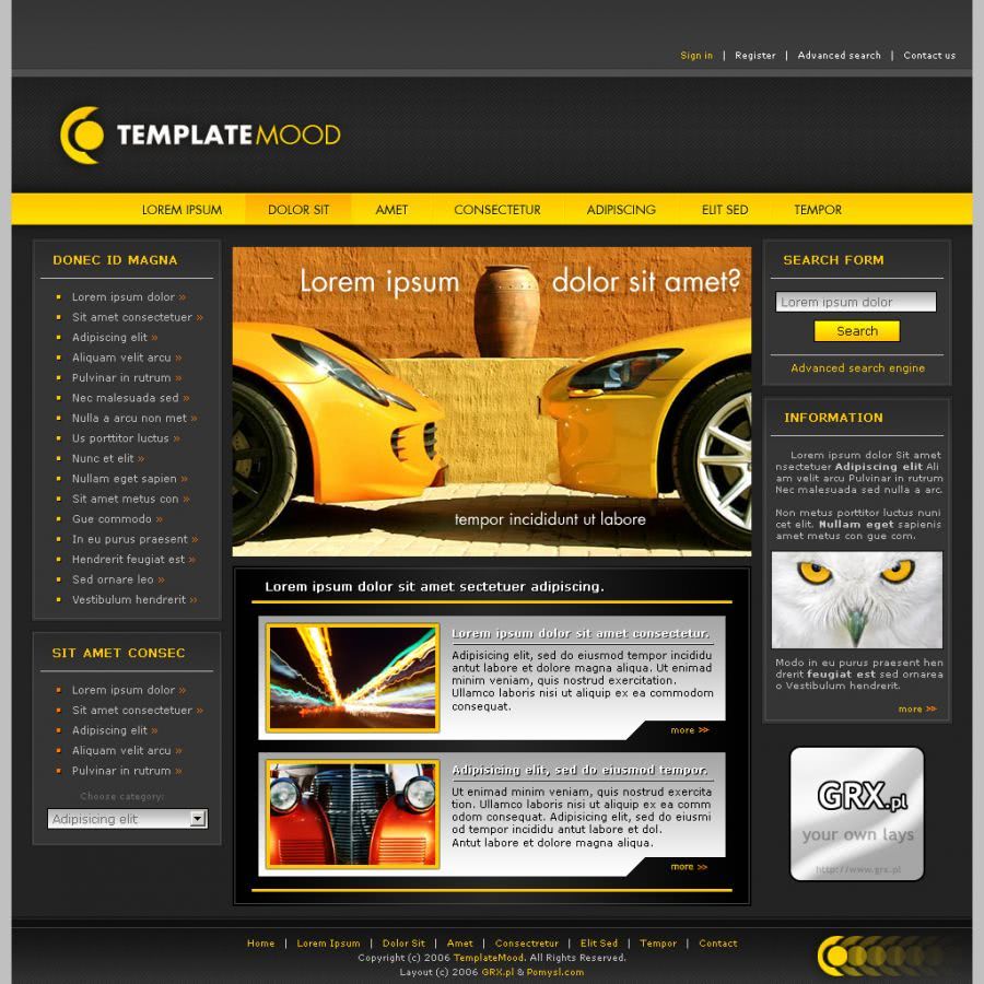 strona www dla sklepu motoryzacyjnego