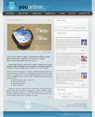 Szablon www dla projektów takich jak strona www dla portalu informacyjnego: You Online