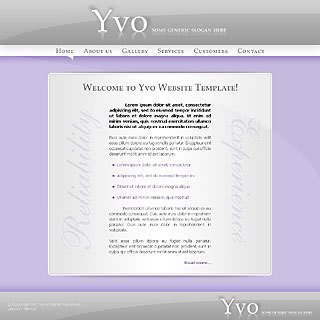 Szablon www dla projektów takich jak strona www dla gabinetu zabiegowego: Yvo