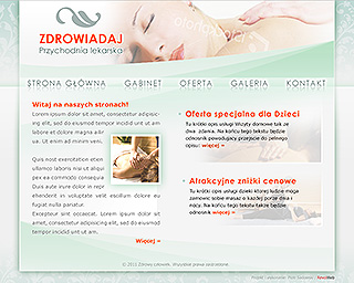 Szablon www dla projektów takich jak strona www dla gabinetu masaĹźu: Zdrowiadaj